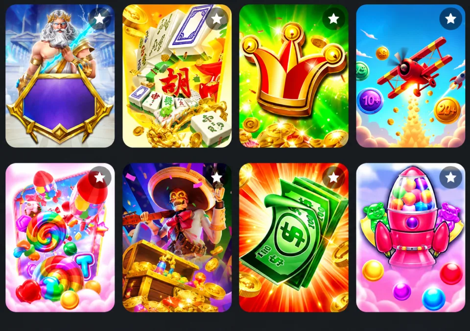 Game Lobby do APP sambapg com os jogos mais quentes
